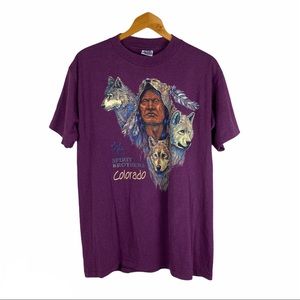 Vintage Single Stitch Native American Wolf Tee